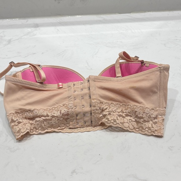 Pink Victoria’s Secret padded Bra. Strapless - Picture 3 of 6